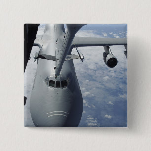 A KC-10 Extender prepares to refuel a C-5 Galax Pinback Button