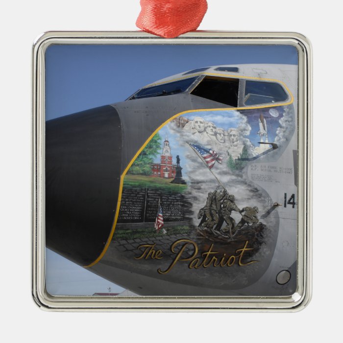 A KC 135 Stratotankerdisplaying patriotic nose Ornaments