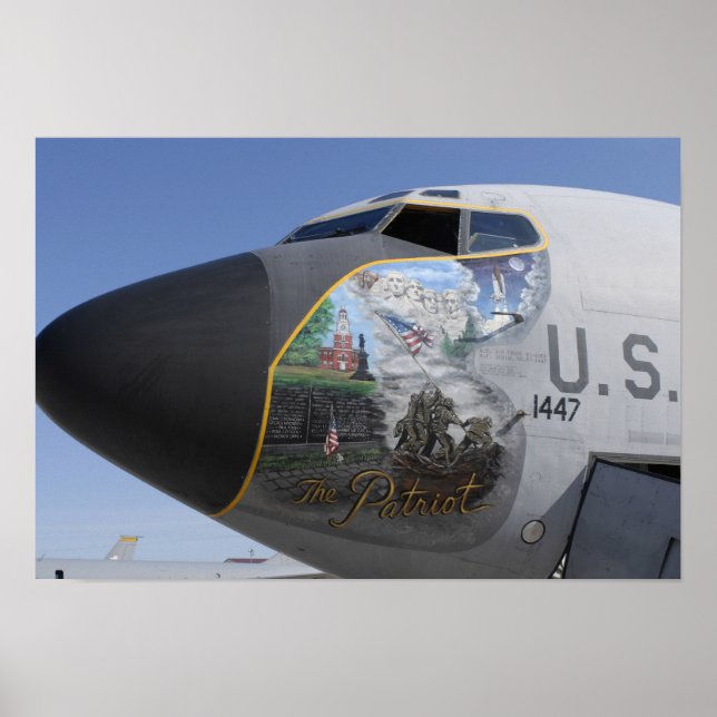 A KC-135 Stratotankerdisplaying patriotic nose Poster (Front)