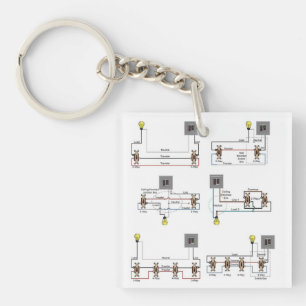 A Keychain for Electricians with 3-Way Diagrams