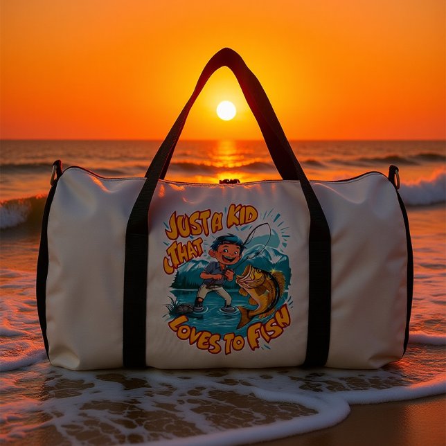 A Kids Fishing Passion Duffle Bag (Creator Uploaded)