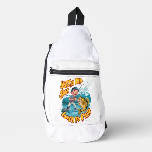 A Kids Fishing Passion Sling Bag