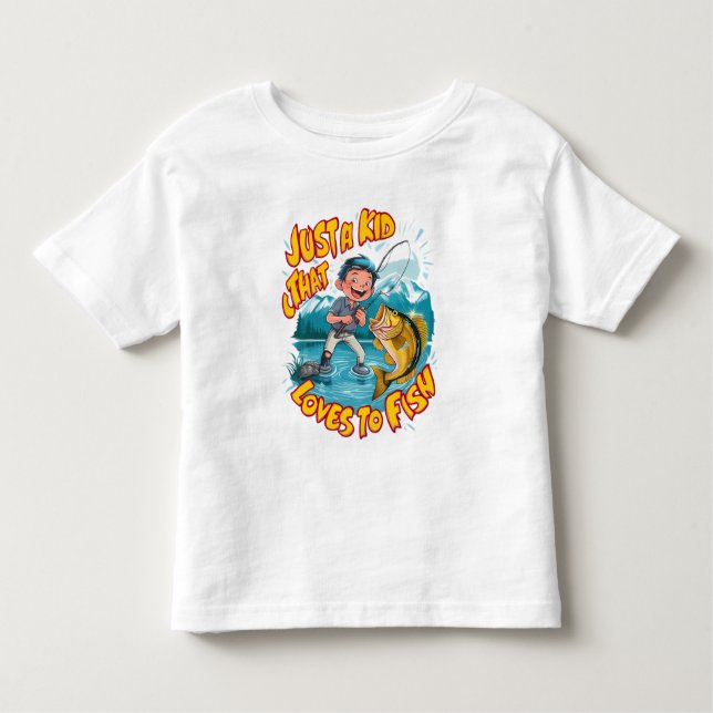 A Kids Fishing Passion Toddler T-shirt (Front)