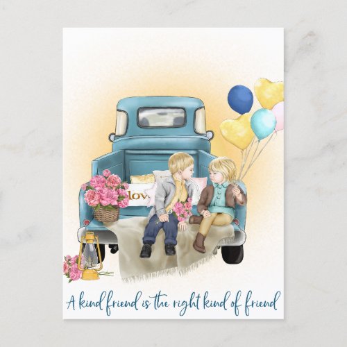 A Kind Friend Holiday Postcard