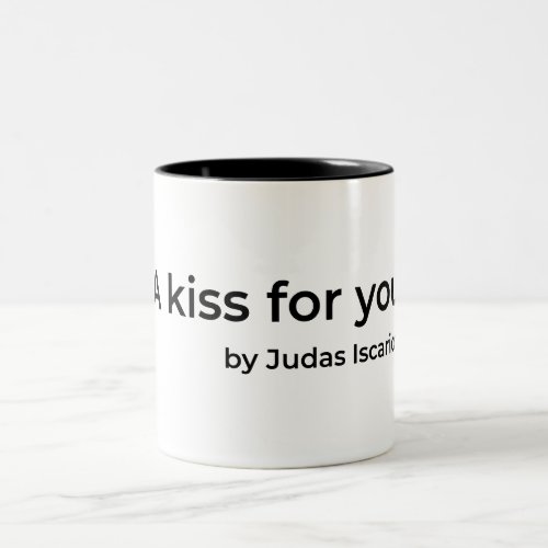 A kiss for you by Judas  Two_Tone Coffee Mug
