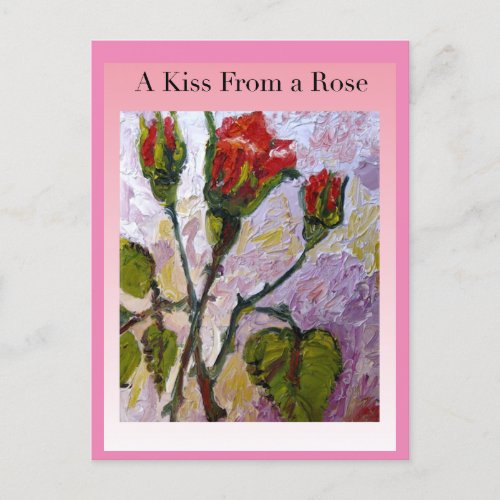 A Kiss from a Rose Postcard