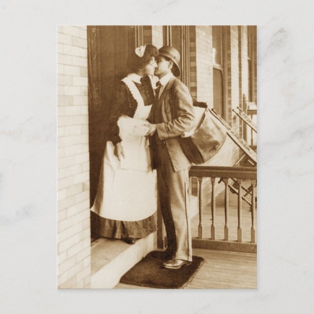 A kiss from the postman postcard (Front)