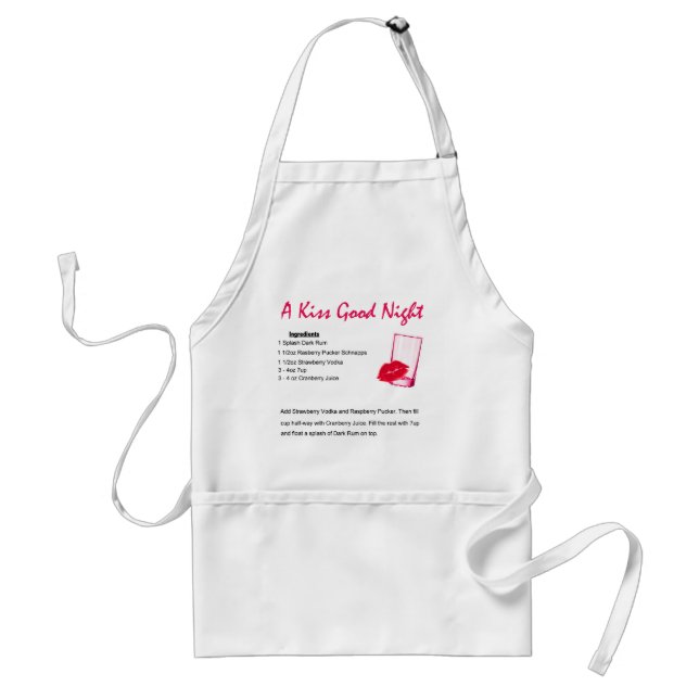 A Kiss GoodNight Adult Apron (Front)