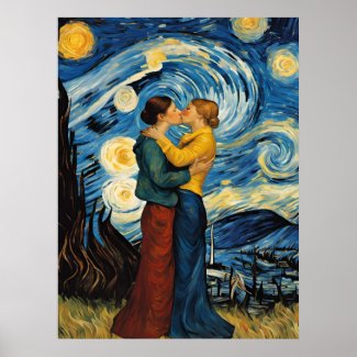 A Kiss in The Starry Night