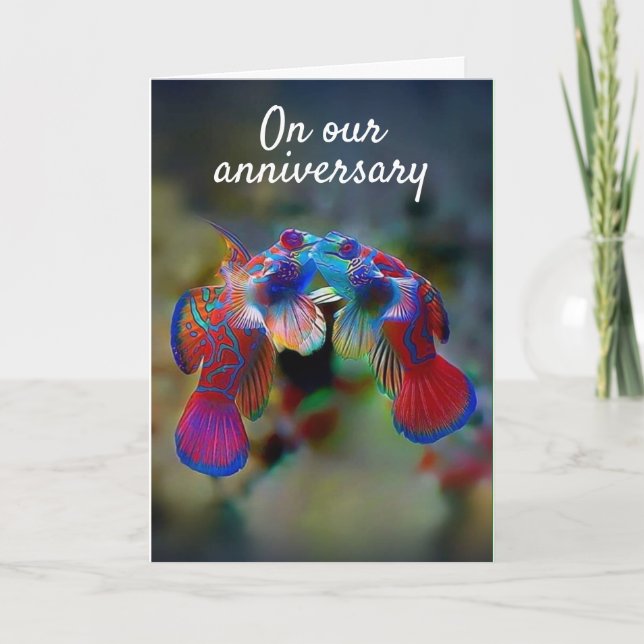 A KISS OR TWO ON OUR "ANNIVERSARY" CARD (Front)