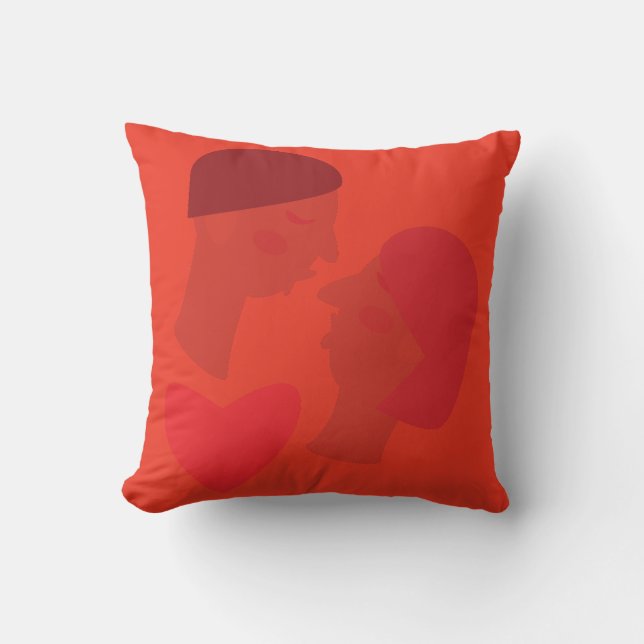 A Kiss Throw Pillow (Front)