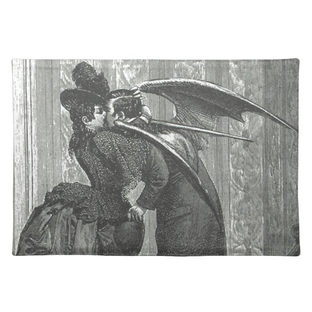 A Kiss Victorian/Gothic Winged Vampire Placemat (Front)