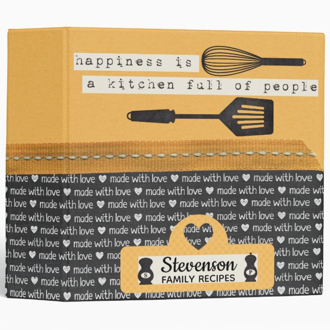 A Kitchen Full Of People Recipe Binder (Front/Spine)
