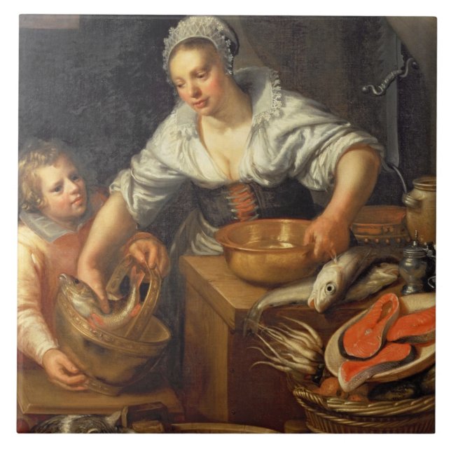 A Kitchen Scene Tile (Front)