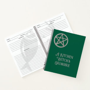 A Kitchen Witch's Grimoire Blank Recipe Book