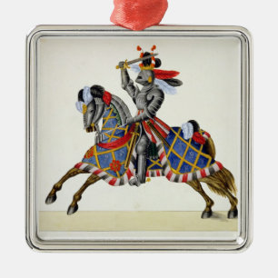A knight at a tournament, plate from 'A History of Metal Ornament