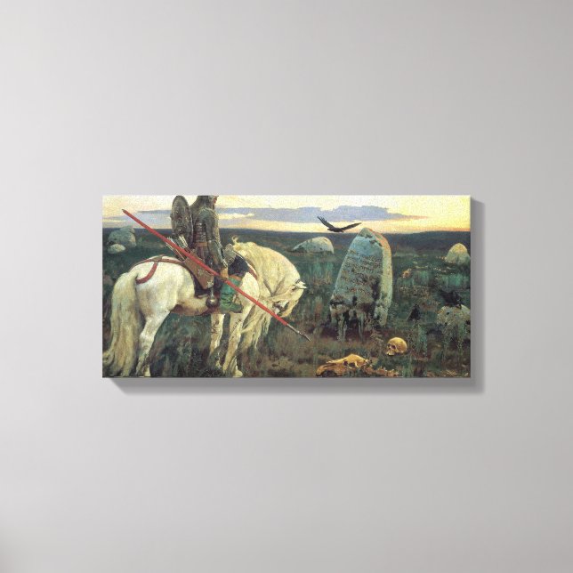 A Knight at the Crossroads (by Viktor Vasnetsov) Canvas Print (Front)
