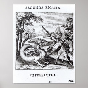 A knight defeating 'Rot' Poster