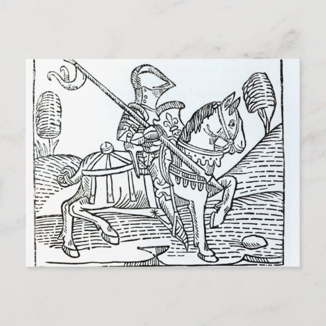 A Knight, from Caxton's 'Game of the Chess' Postcard (Front)
