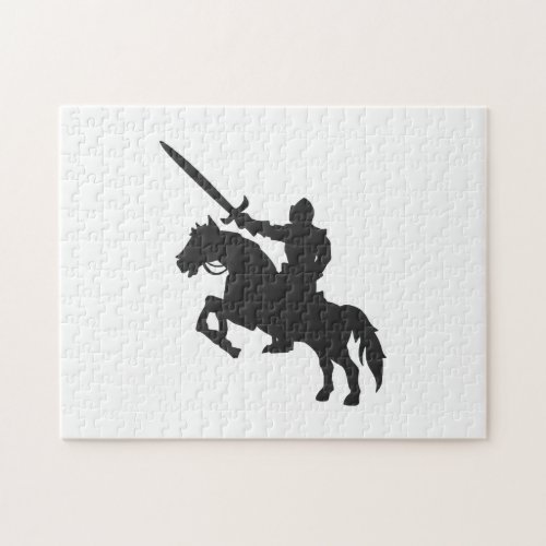 A knight on a horse _ Choose background color Jigsaw Puzzle