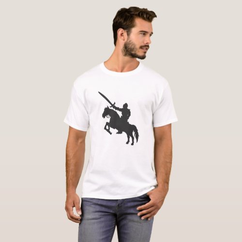 A knight on a horse _ Choose background color T_Shirt