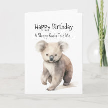A Koala Bear Personality Birthday Fun Animal