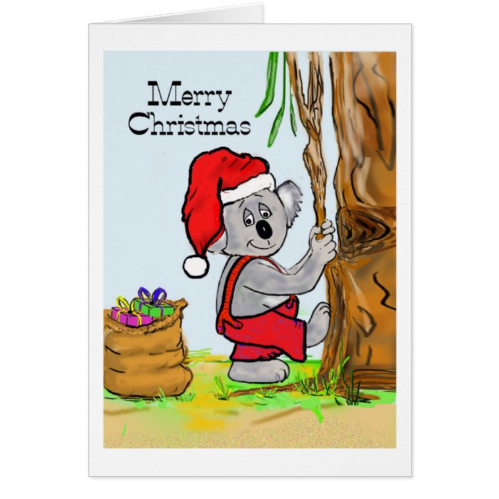A Koala Merry Christmas Greeting Cards