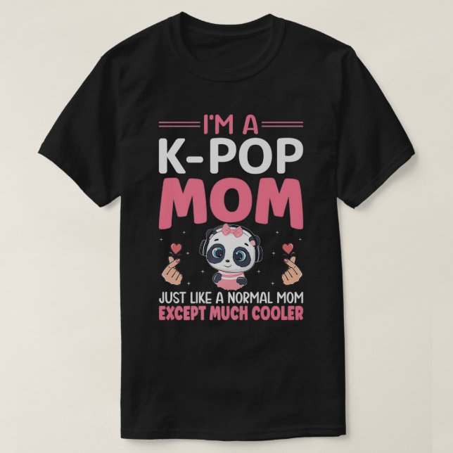 A KPop Mom Kawaii Anime Girl Boba Drinker dragon b T-Shirt (Design Front)