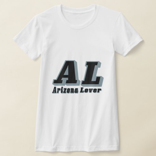 A L Arizona lover ArizonaTypography black T_Shirt