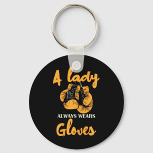 A Lady Always Wears Gloves Boxing Power Keychain