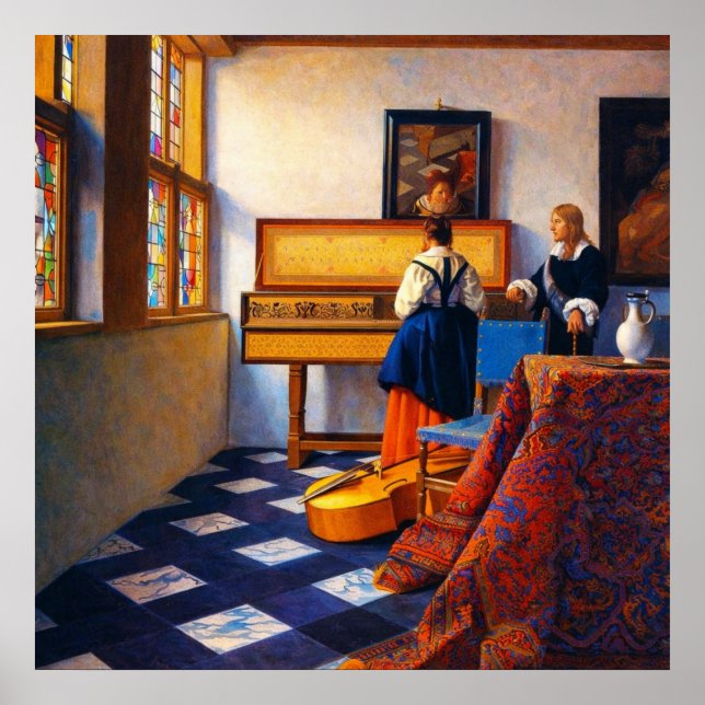 A Lady at the Virginals with a Gentleman Poster (Front)