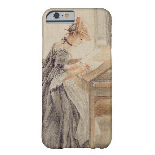 A Lady Copying at a Drawing Table c1760_70 grap Barely There iPhone 6 Case