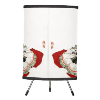 A lady in a kimono by Kono Bairei Tripod Lamp