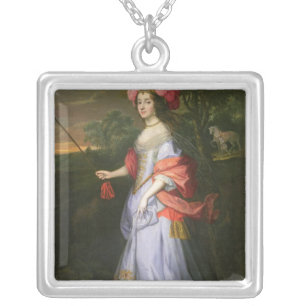 A Lady in Masquerade Costume, c.1679 Silver Plated Necklace