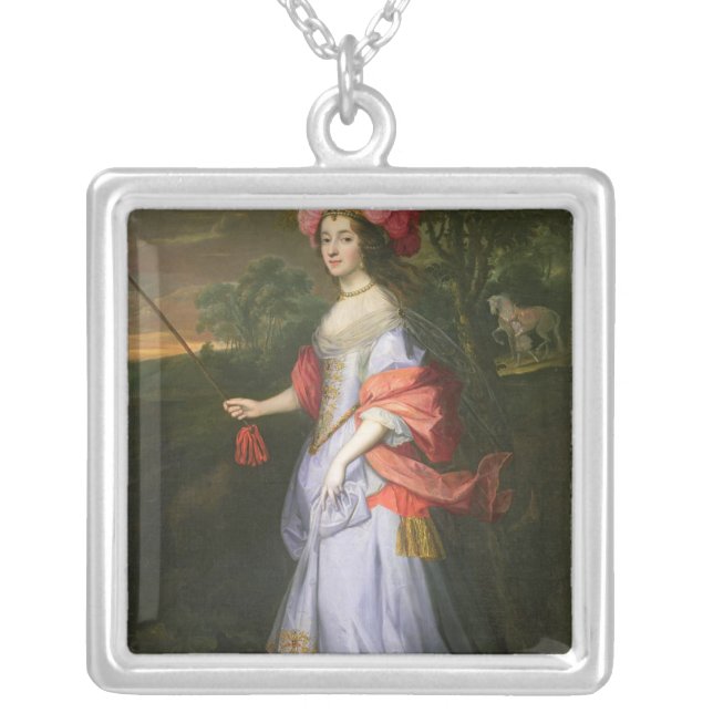 A Lady in Masquerade Costume, c.1679 Silver Plated Necklace (Front)