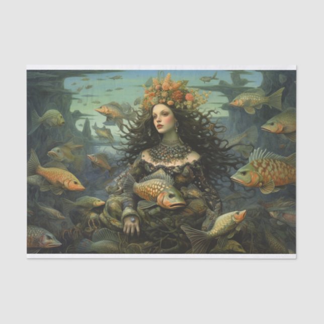 A Lady of the deep waters Tissue Paper (Front)