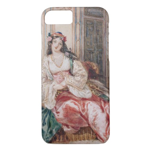 A Lady Seated in an Ottoman Interior Wearing Turki iPhone 87 Case