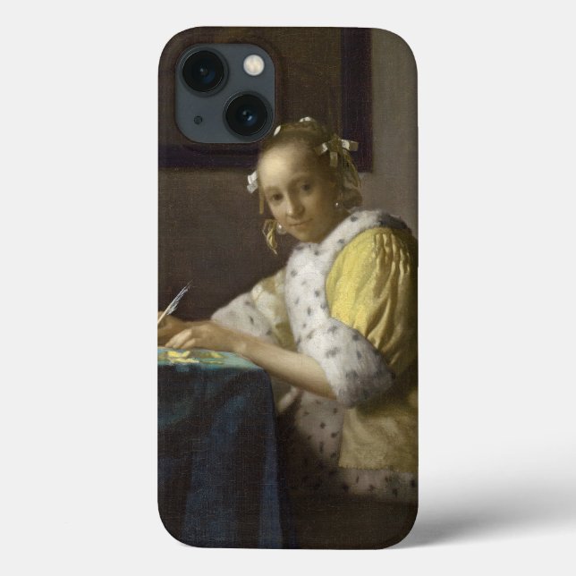 A Lady Writing, c. 1665 (oil on canvas) Case-Mate iPhone Case (Back)