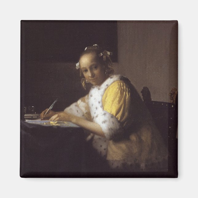 A Lady Writing Magnet (Front)