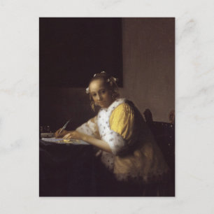 A Lady Writing Postcard