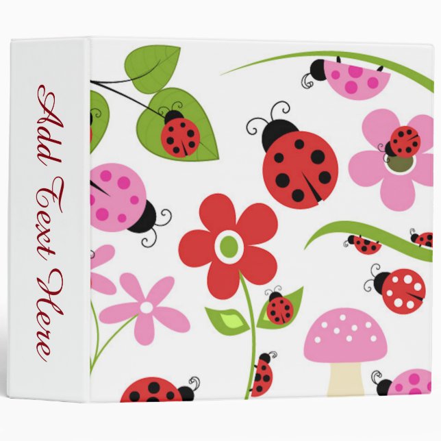 A Ladybug Garden 3 Ring Binder (Front/Spine)