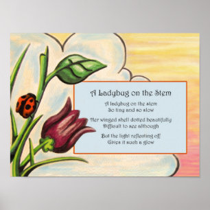 A Ladybug on the Stem Poster