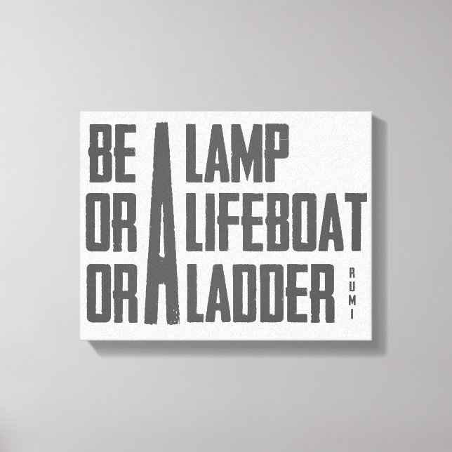 A Lamp, A Lifeboat, A Ladder Canvas Print (Front)