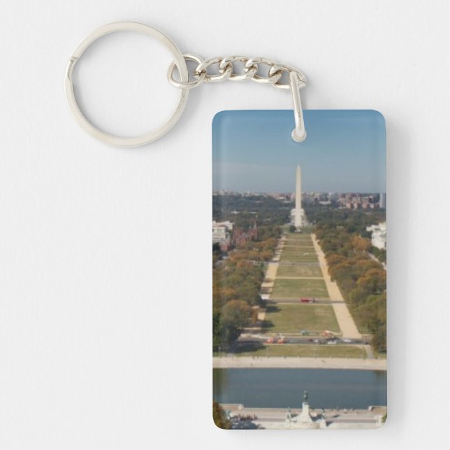 A landscape view of Washington DC Keychain (Front)