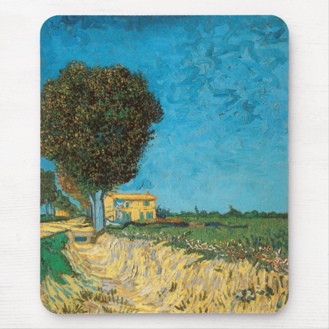 A Lane near Arles, Vincent van Gogh Mouse Pad (Front)