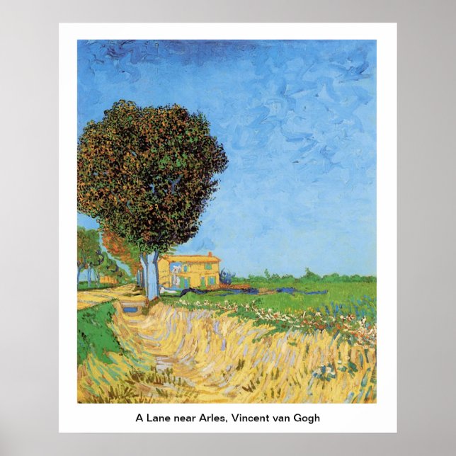 A Lane near Arles, Vincent van Gogh. Poster (Front)