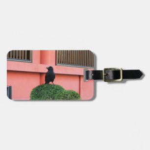 A Large-Billed Jungle Crow A Perch On A Cloud Tree Luggage Tag