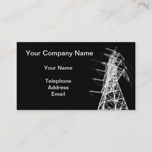 A Large Electricity Powermast Business Card Templates