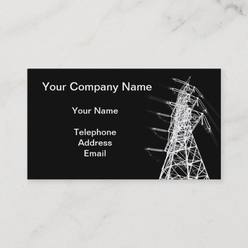 Customizable A Large Electricity Powermast Business Card Templates