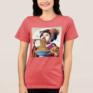a large-scale maiko Tri-Blend shirt
